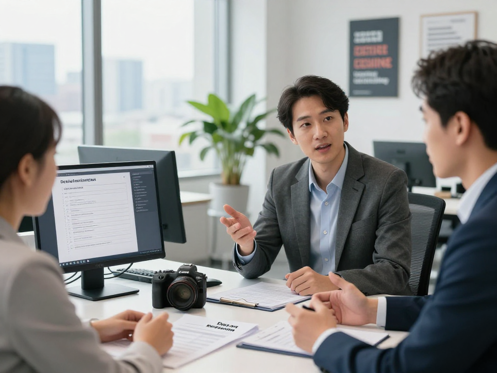 Consulting on Branchenlösungen – Übersicht for data protection and accessibility in a modern office setting.