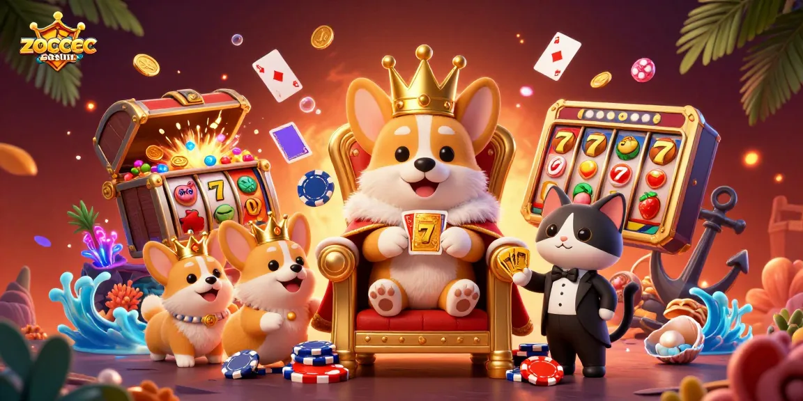 Experience winning excitement at zoccercasino with lively 3D characters amidst vibrant slot game elements.